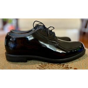NWOT Bates men’s high gloss patent leather Oxford dress shoes in size 9.5